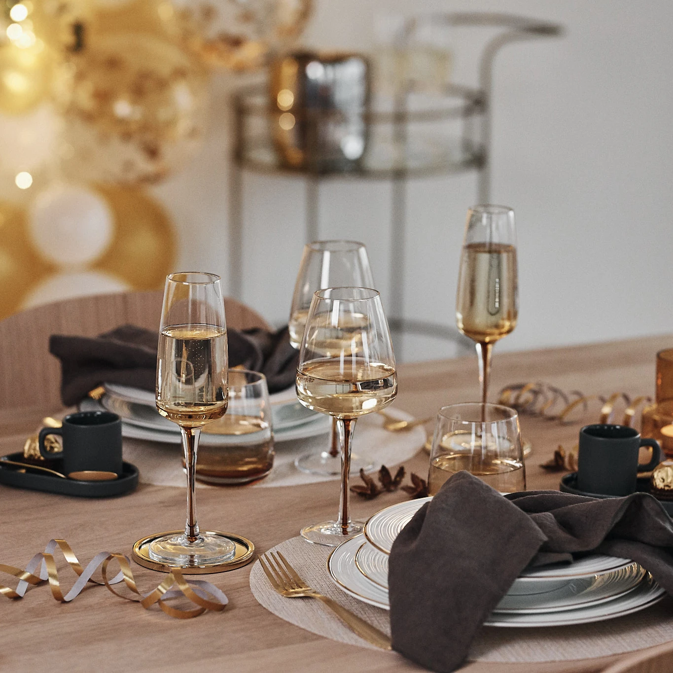 Broste Copenhagen Amber Champagneglas 2 Broste Copenhagen Amber Champagneglas - Afbeelding 2